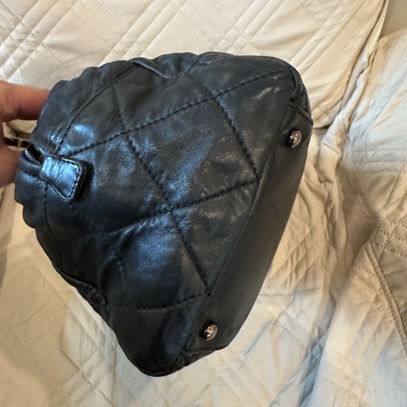 CHANEL CC CHARM LAMBSKIN BOWLER BAG - Picture 7 of 13